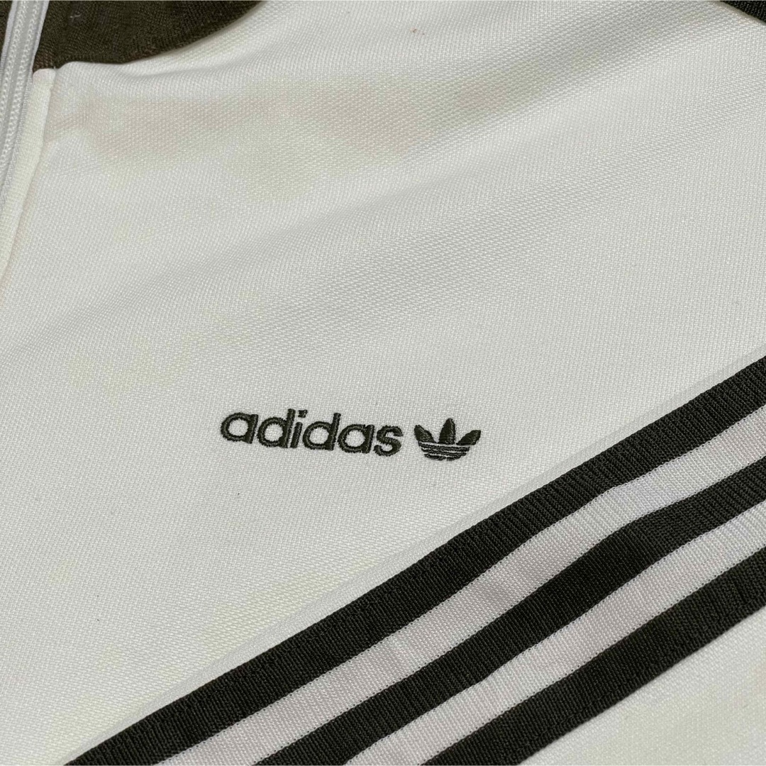 Originals（adidas）(オリジナルス)のL】アディダス刺繍トラックジャケット古着ジャージ深緑ブラウンカーキホワイト激レア メンズのトップス(ジャージ)の商品写真