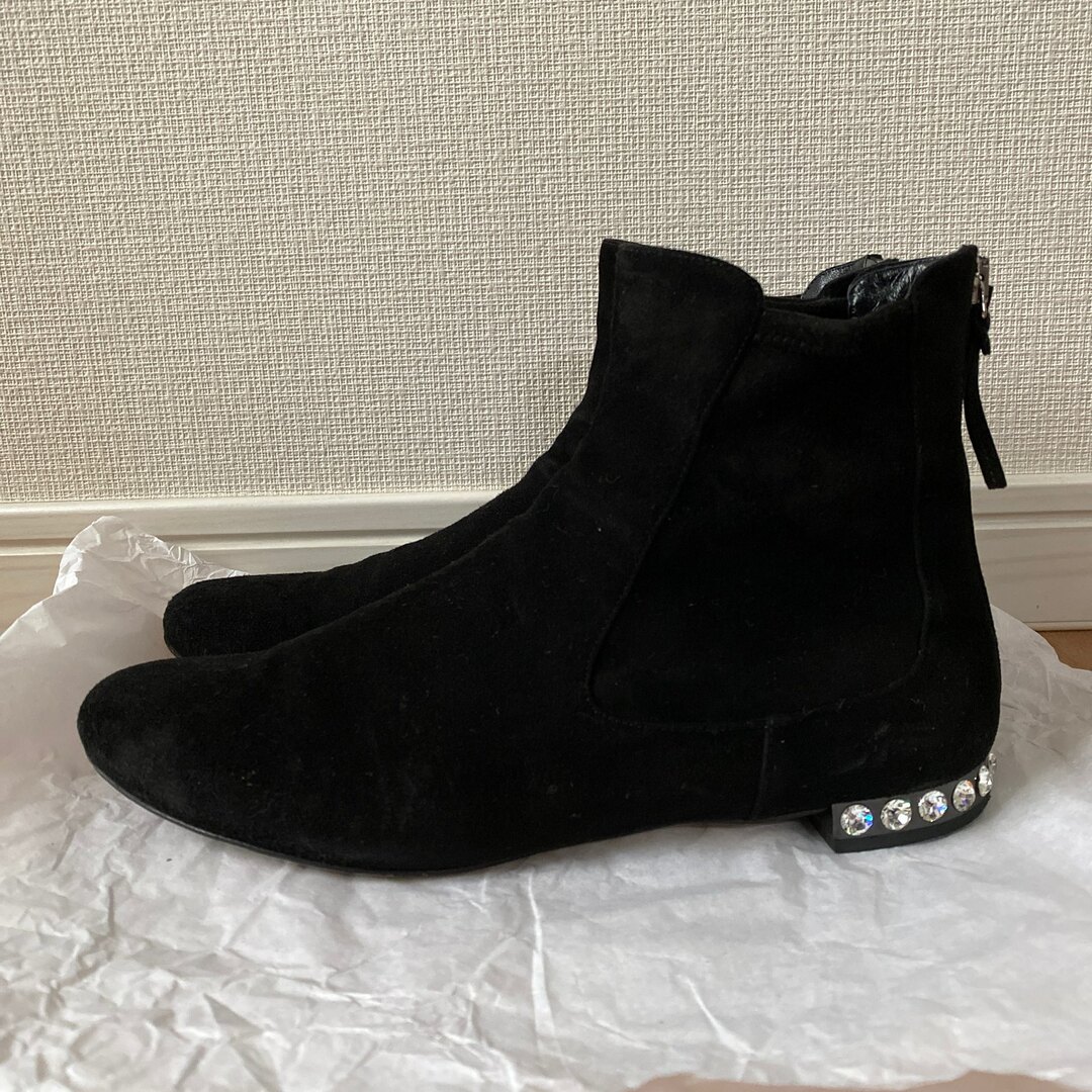 miumiu ビジューヒール　ショートブーツ35.5