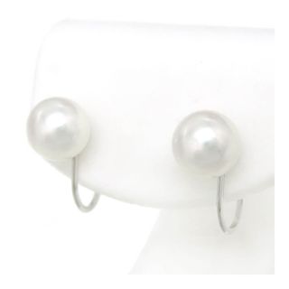 ミキモト(MIKIMOTO)のミキモト アコヤ パール イヤリング PE-1U K18 (K18WG) レディース MIKIMOTO [美品] 【中古】 【ジュエリー】(イヤリング)