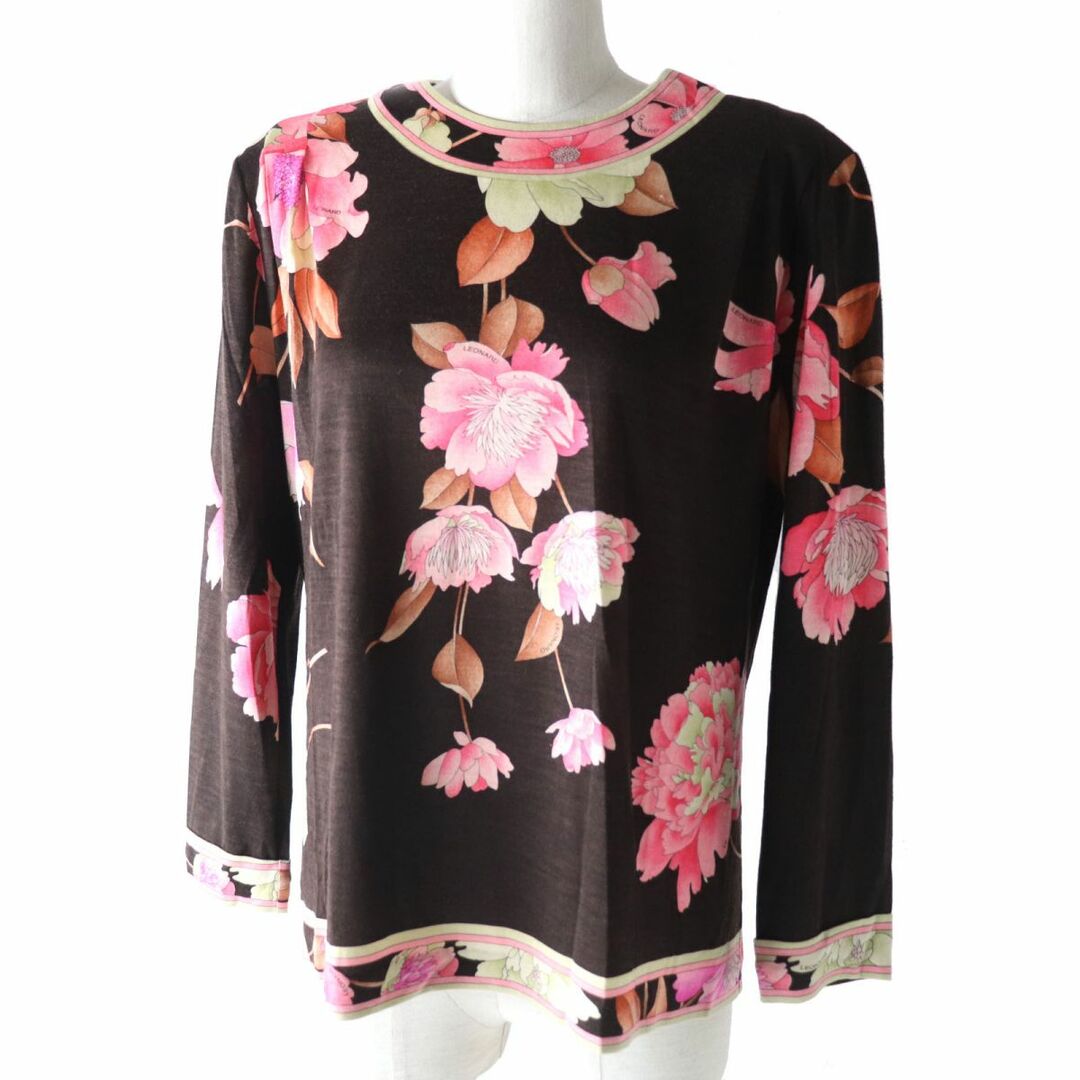 美品☆正規品 LEONARD FASHION レオナール ファッション 花柄 シルク混 美品☆正規品 LEONARD FASHION レオナール ファッション 花柄 シルク混