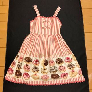 シャーリーテンプル(Shirley Temple)の美品シャーリーテンプル120 🍩ドーナツJSK　ワンピース ピンク(ワンピース)