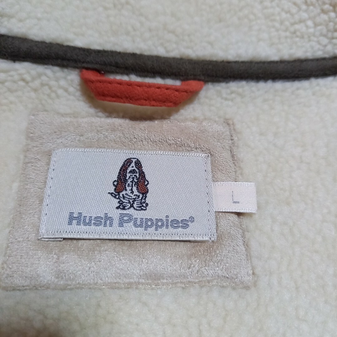 Hush Puppies(ハッシュパピー)のHush Puppiesエコレザージャケットスエードアイボリーb3調L新品未使用 メンズのジャケット/アウター(レザージャケット)の商品写真