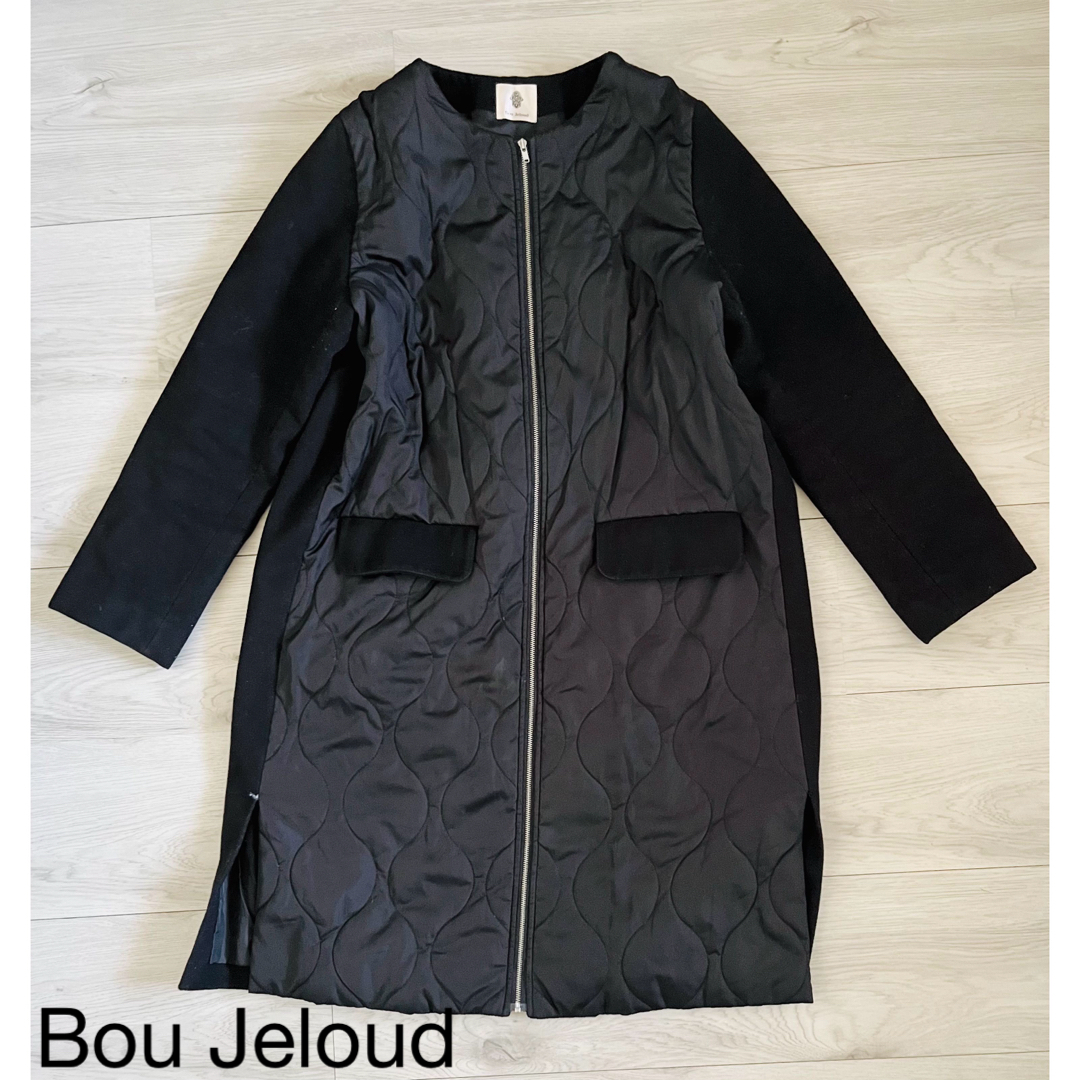 Bou Jeloud(ブージュルード)のBou Jeloud＊切替ブラックコート レディースのジャケット/アウター(ロングコート)の商品写真