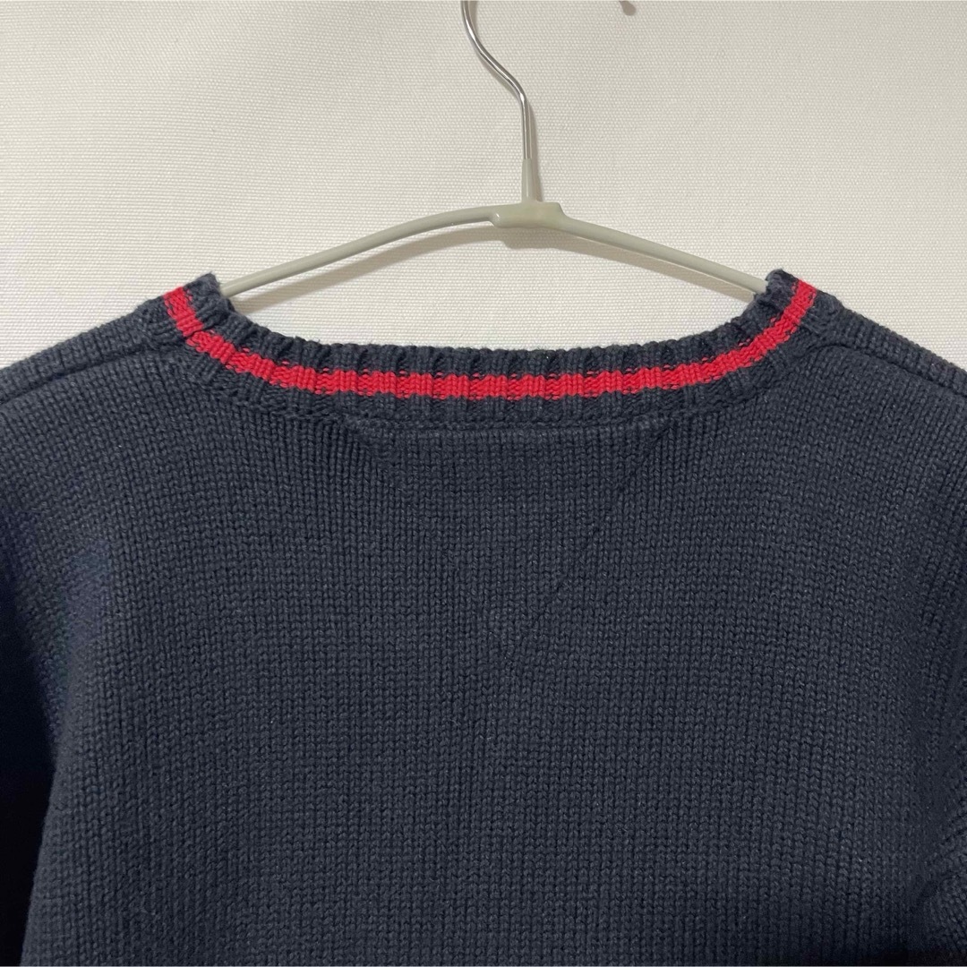 TOMMY HILFIGER(トミーヒルフィガー)の激レア‼️美品✨トミーヒルフィガー　ニット　90s フラッグタグ 刺繍ビッグロゴ メンズのトップス(ニット/セーター)の商品写真