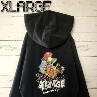 エクストララージ(XLARGE)の《超希少》XLARGE エクストララージ パーカー ブラック バックロゴ ダイス(パーカー)