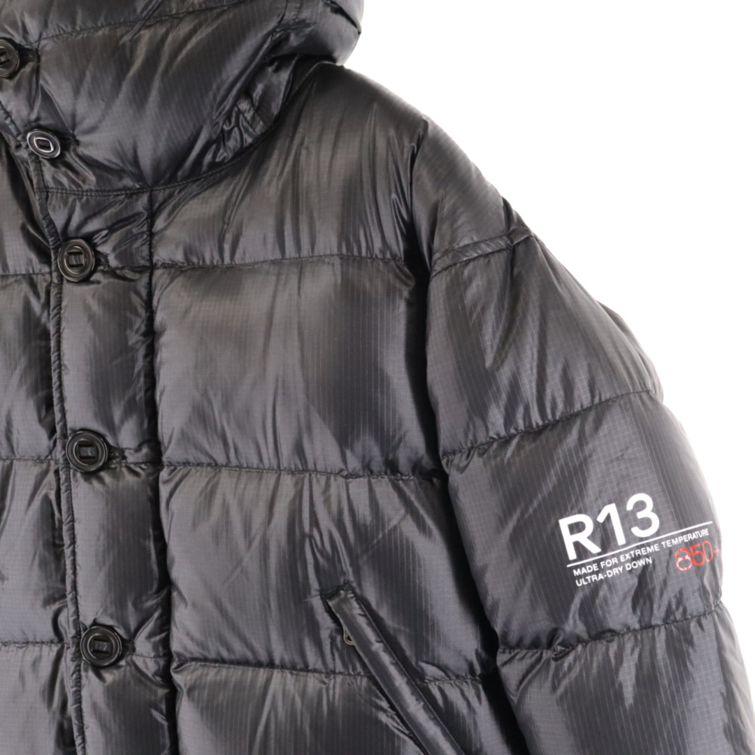 R13(アールサーティーン)のR13 アールサーティン 21AW×Brumal Long Anorak Puffer Jacket ブルーマル ロングパファーダウンジャケット R13M1431D-01 ブラック メンズのジャケット/アウター(ダウンジャケット)の商品写真