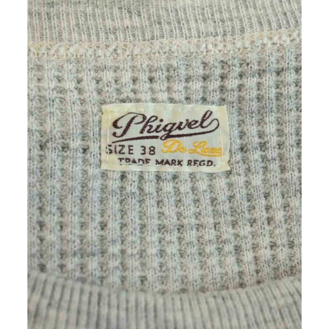 PHIGVEL(フィグベル)のPHIGVEL フィグベル Tシャツ・カットソー 2(M位) グレー 【古着】【中古】 メンズのトップス(Tシャツ/カットソー(半袖/袖なし))の商品写真