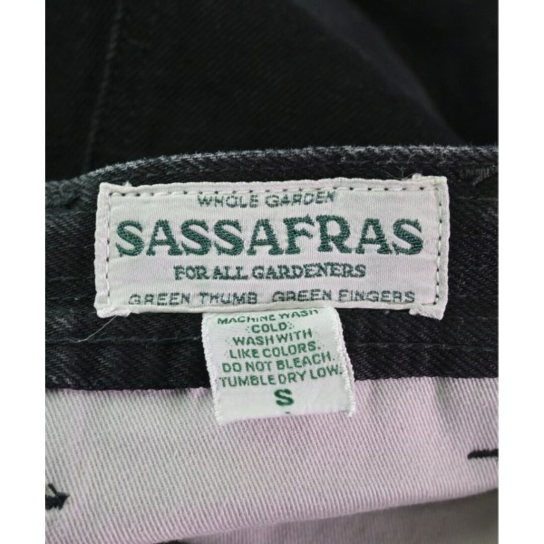 人気製品】 SASSAFRAS ササフラス デニムパンツ S 黒 【古着】【中古