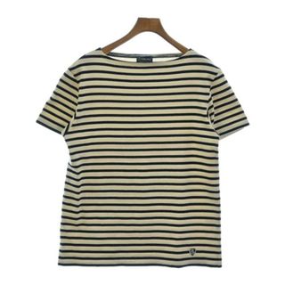 オーシバル(ORCIVAL)のORCIVAL オーシバル Tシャツ・カットソー 4(M位) 白x紺(ボーダー) 【古着】【中古】(Tシャツ/カットソー(半袖/袖なし))