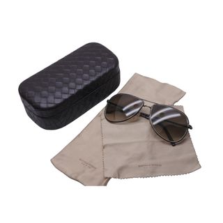 ボッテガヴェネタ(Bottega Veneta)のBOTTEGAVENETA ボッテガヴェネタ サングラス ティアドロップ型 58□15 135 BV51/S プラスチック ブラウン シルバー 美品 中古 57338(サングラス/メガネ)