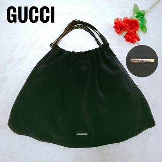 グッチ(Gucci)のグッチ GUCCI  ハンドバッグ トートバック スエード ブラック(トートバッグ)