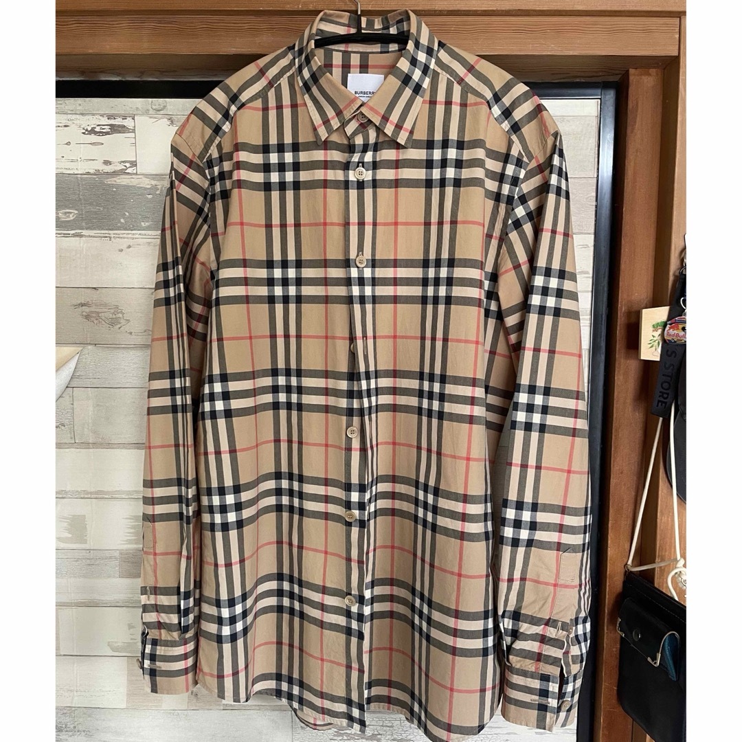 BURBERRY(バーバリー)のBURBERRY バーバリー ノバチェック柄　ロゴボタン ロングスリーブシャツ メンズのトップス(シャツ)の商品写真