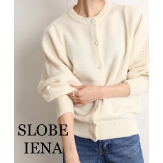 スローブイエナ(SLOBE IENA)のスローブイエナ⭐︎ウールカシミヤ柄編みカーディガン(カーディガン)