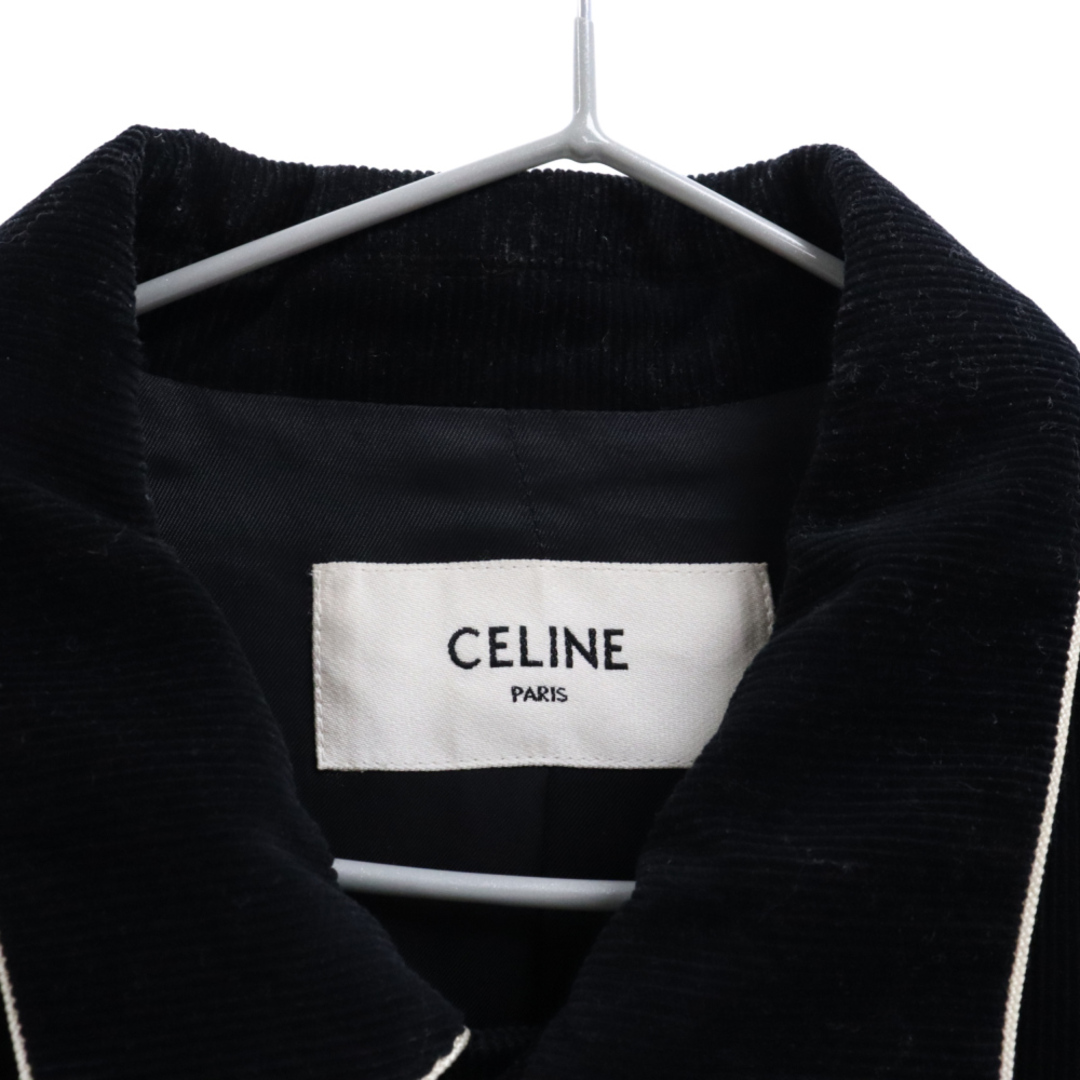 celine(セリーヌ)のCELINE セリーヌ 19AW Teddy Jacket in Corduroy コーデュロイテディジャケット ブルゾン スタジアムジャケット スタジャン サテン切替 ブラック 2V191824D メンズのジャケット/アウター(スタジャン)の商品写真