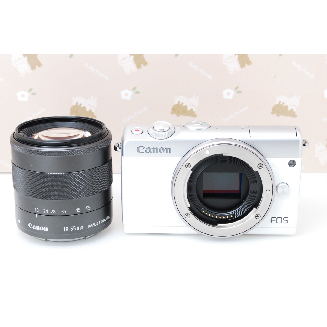 美品❤️Canon EOS M100❤高機能ミラーレス♪自撮り＆Wi-Fi搭載♪