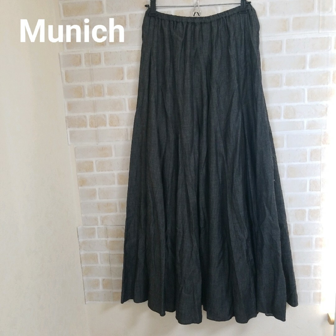 MUNICH(ミューニック)の【本日削除/最終値下】ウォッシュ4ozライトデニムサーキュラーマキシスカート レディースのスカート(ロングスカート)の商品写真