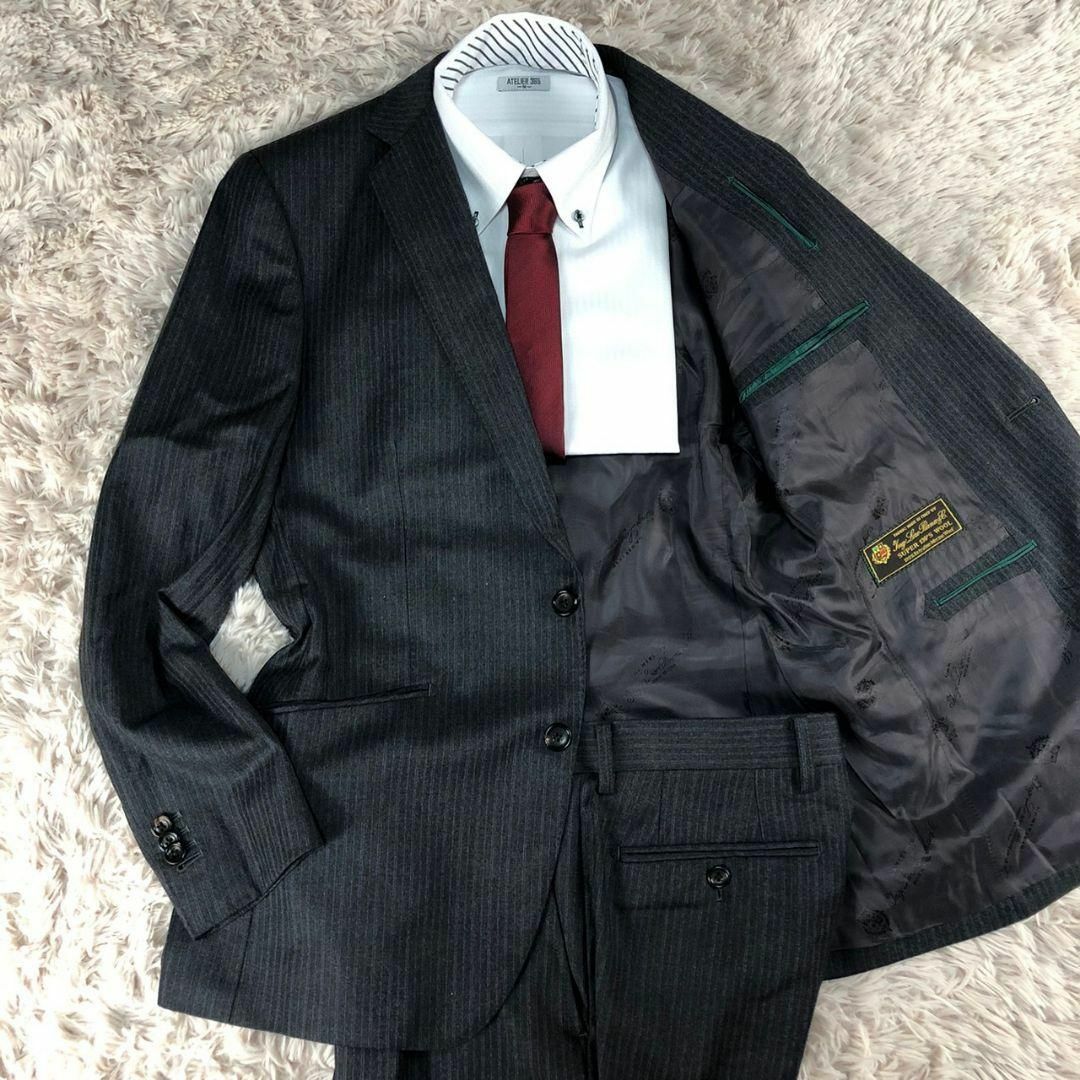 【 高級 】 ロロピアーナ　スーツ　セットアップ　スーパー130　ウール　ロゴ | フリマアプリ ラクマ