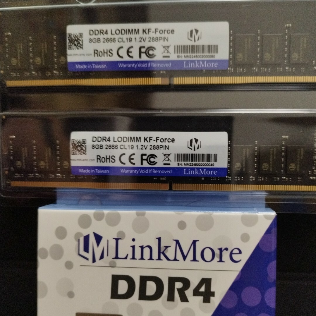 DDR4 8GBx2枚組 (16GB) デスクトップPC用 メモリ スマホ/家電/カメラのPC/タブレット(PCパーツ)の商品写真