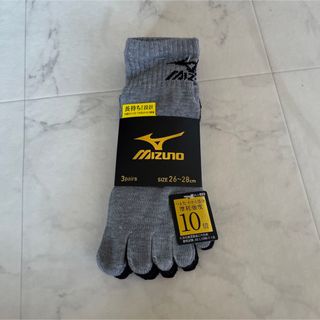 ミズノ(MIZUNO)のミズノ　５本指靴下　26-28cm 3足組　新品(ソックス)