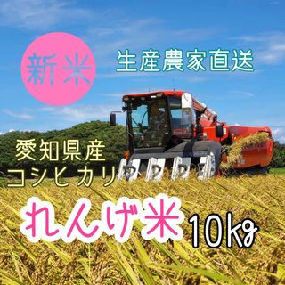 れんげ米　愛知県産コシヒカリ　10㎏（白米9㎏）(米/穀物)