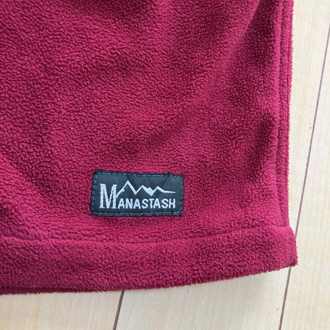 MANASTASH(マナスタッシュ)のMANASTASH マナスタッシュ　ハーフパンツ　フリース　赤　Lサイズ メンズのパンツ(ショートパンツ)の商品写真