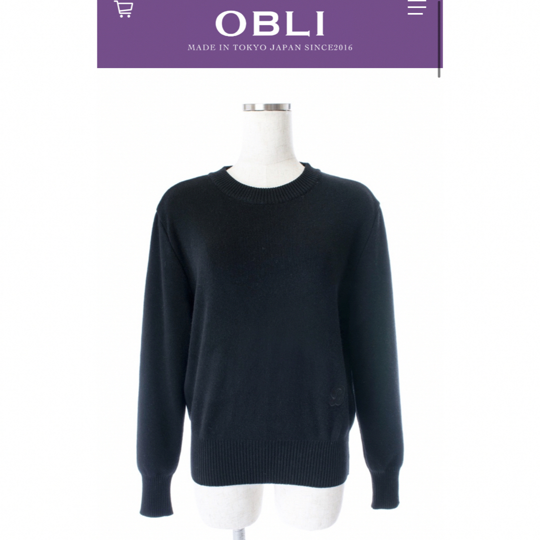 OBLI(オブリ)の新品未使用　OBLI ロゴニット レディースのトップス(ニット/セーター)の商品写真