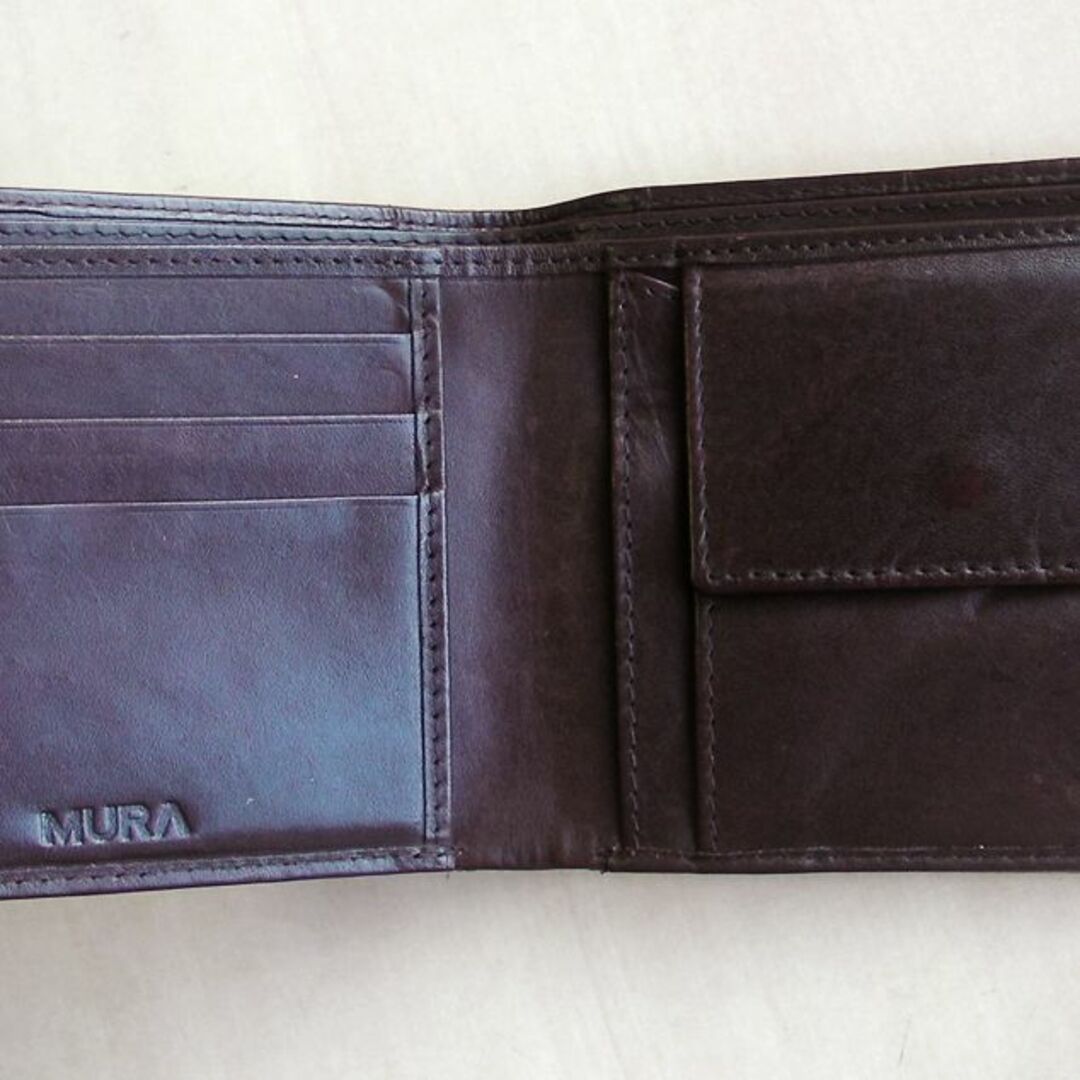 MURA(ムラ)のMURA　2つ折り財布　レザー　★新品（訳あり）　★ドレスアップ済　E238 メンズのファッション小物(折り財布)の商品写真