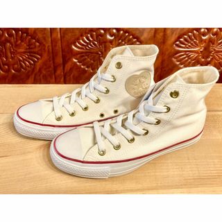 コンバース(CONVERSE)の★希少レア!コンバース オールスター ハートパッチ 白 デニム デッド 239★(スニーカー)