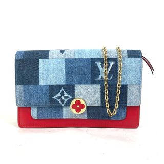 ルイヴィトン(LOUIS VUITTON)のルイヴィトン LOUIS VUITTON ポルトフォイユ フロール  M69036 モノグラムデニム チェーンウォレット 長財布 ショルダーバッグ モノグラムデニム ブルー(ショルダーバッグ)