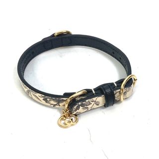 グッチ(Gucci)のグッチ GUCCI エクストラスモール ペット カラー 692946 ハーバリウム ペット 犬 DOG ドッグ 首輪 レザー ブラック 未使用(犬)