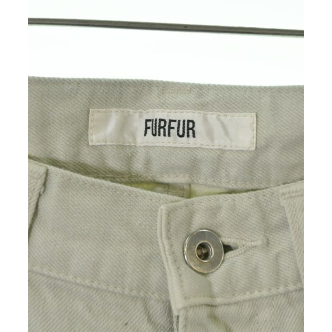 fur fur(ファーファー)のFURFUR ファーファー デニムパンツ 0(XS位) 黄緑系 【古着】【中古】 レディースのパンツ(デニム/ジーンズ)の商品写真