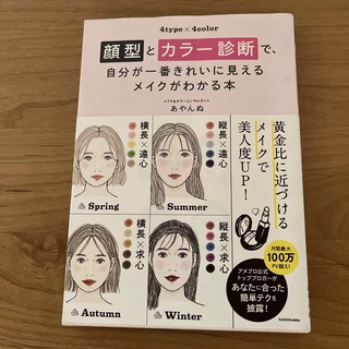 カドカワショテン(角川書店)の顔型とカラー診断で、自分が一番きれいに見えるメイクがわかる本(ファッション/美容)