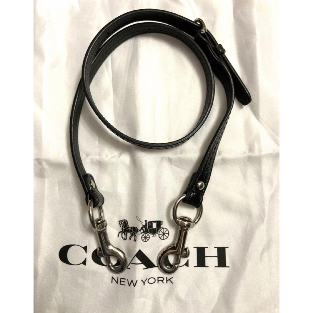 COACH(コーチ)のcoach ショルダーストラップ　ブラックエナメルxシルバー レディースのバッグ(ショルダーバッグ)の商品写真