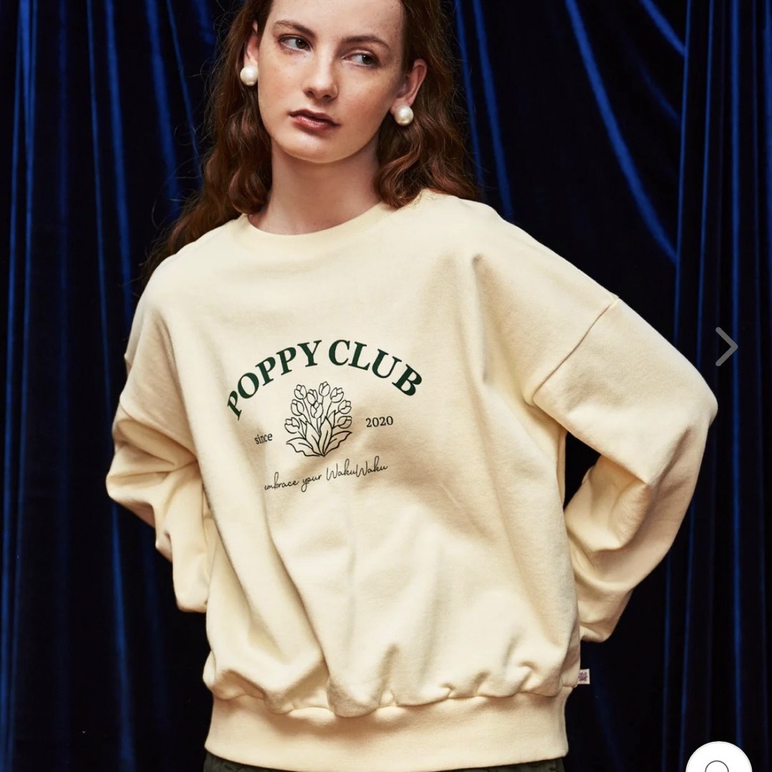 POPPY CLUB SWEATSHIRTS (OFF-WHITE) レディースのトップス(トレーナー/スウェット)の商品写真