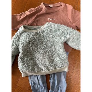 ザラキッズ(ZARA KIDS)のGAPボアトップス&裏起毛トレーナー&ZARAデニムパンツ　3点セット　90cm(ジャケット/上着)