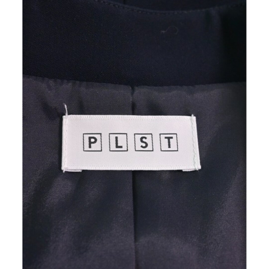PLST(プラステ)のPLST プラステ ノーカラージャケット XS 紺 【古着】【中古】 レディースのジャケット/アウター(ノーカラージャケット)の商品写真