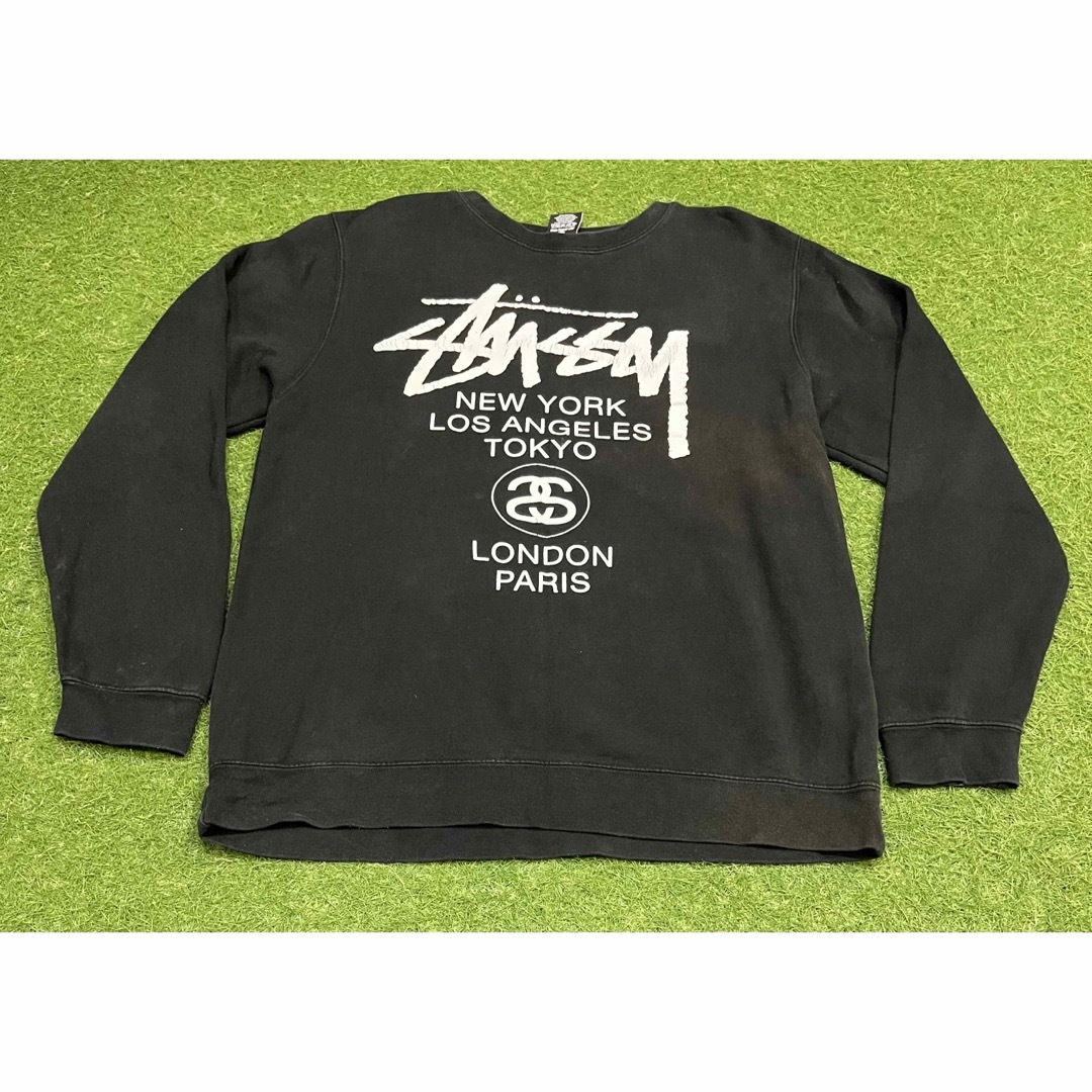 スウェットSTUSSY WORLD TOUR ワールドツアー スウェット サイズL