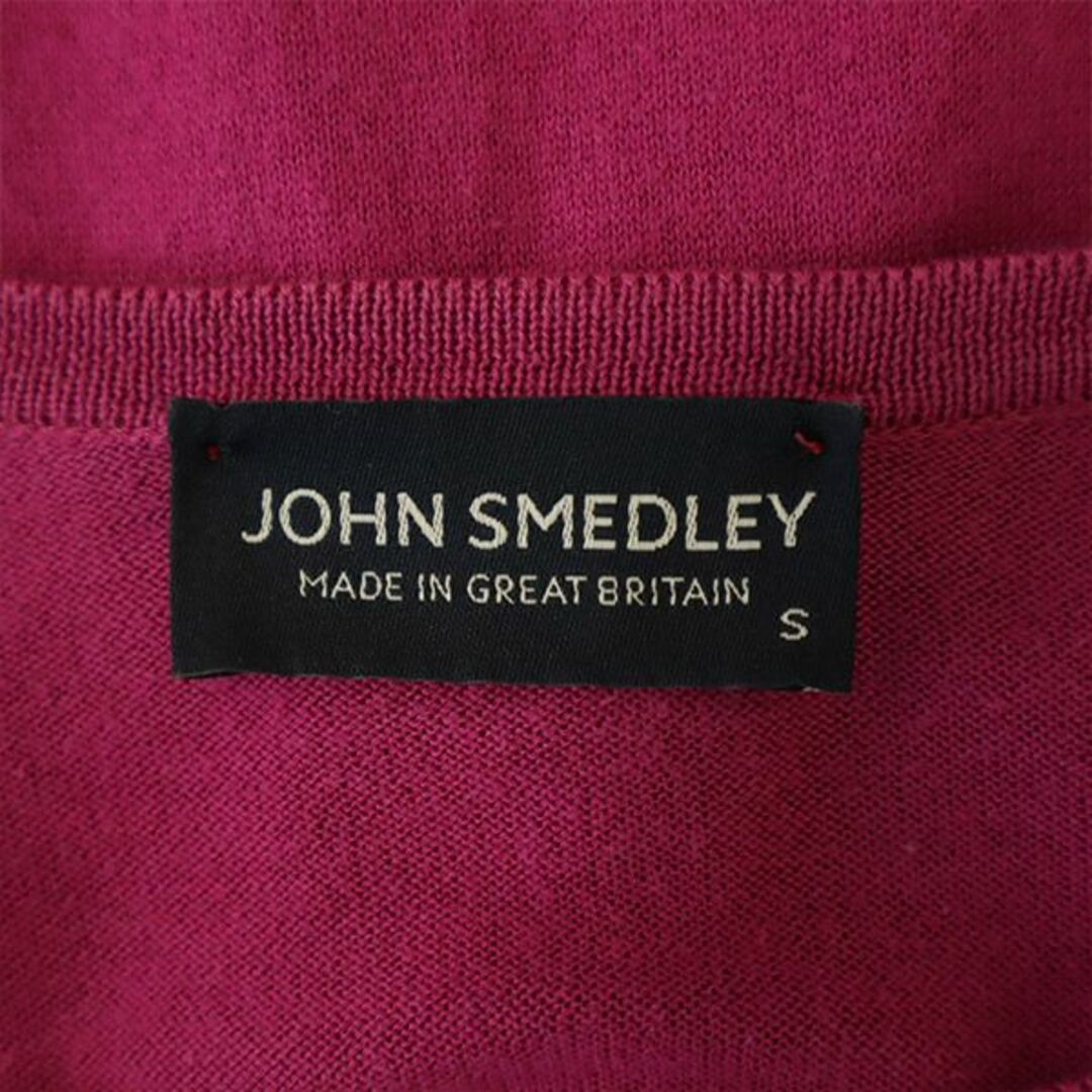 JOHN SMEDLEY(ジョンスメドレー)のジョンスメドレー 長袖 ニット カーディガン S ピンク JOHN SMEDLEY レディース 古着 【231205】 レディースのトップス(カーディガン)の商品写真