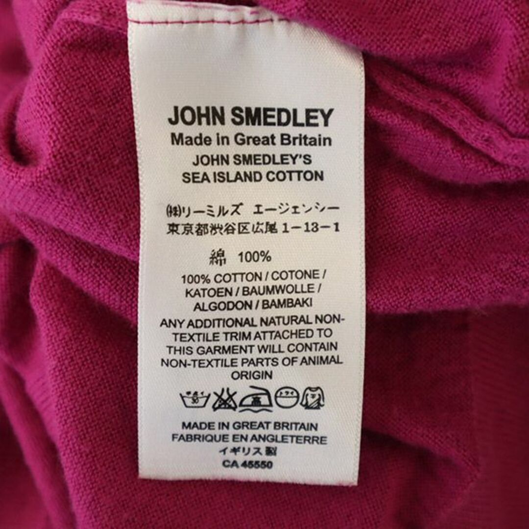 JOHN SMEDLEY(ジョンスメドレー)のジョンスメドレー 長袖 ニット カーディガン S ピンク JOHN SMEDLEY レディース 古着 【231205】 レディースのトップス(カーディガン)の商品写真