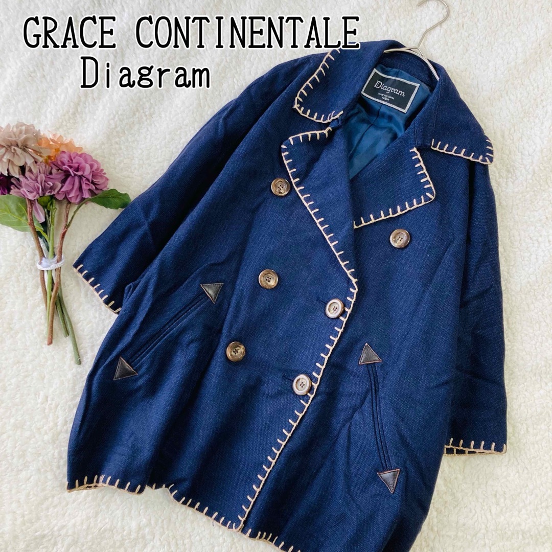 Diagram GRACE CONTINENTAL ポンチョ　コート　総裏地のサムネイル