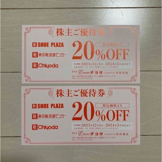 チヨダ 株主優待券 20%OFF 2枚セット(ショッピング)