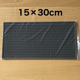 バーマット ラバー PVC キッチン カウンター【15×30cm】黒(テーブル用品)