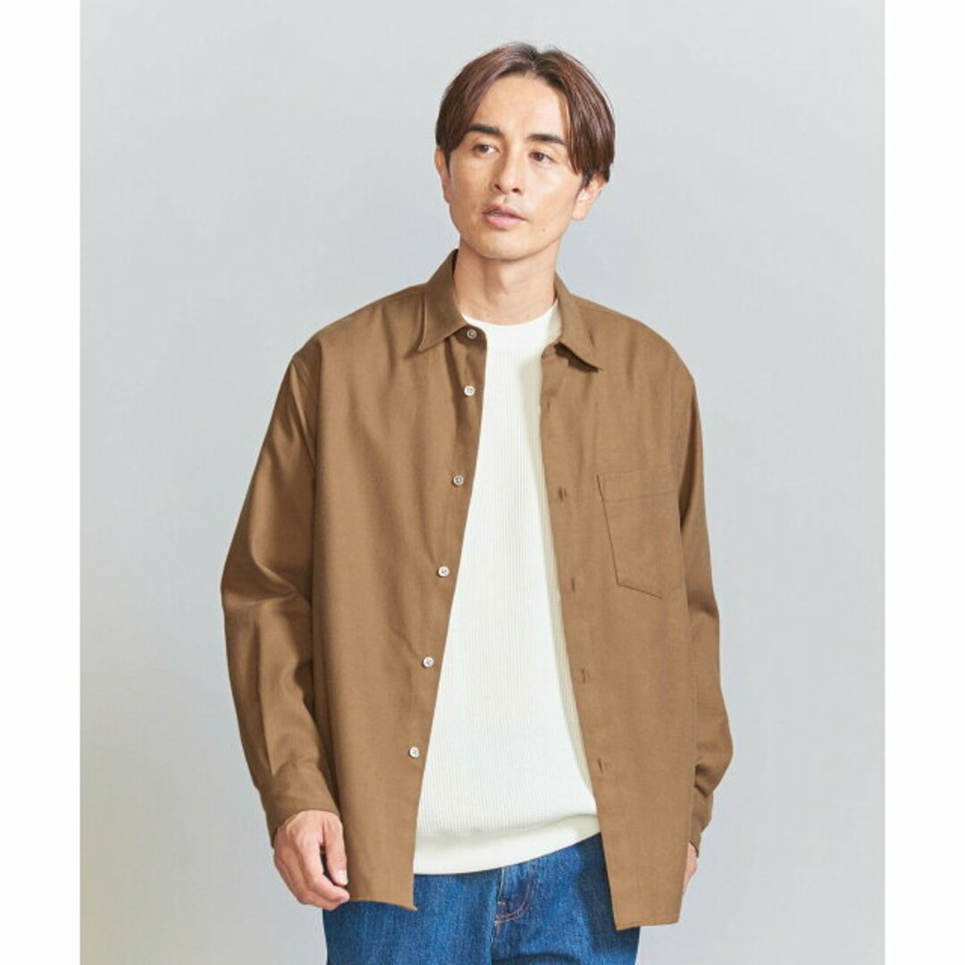 BEAUTY&YOUTH UNITED ARROWS(ビューティアンドユースユナイテッドアローズ)の【MD.BROWN】【S】コットンツイル ネル レギュラーカラー フォルム シャツ その他のその他(その他)の商品写真