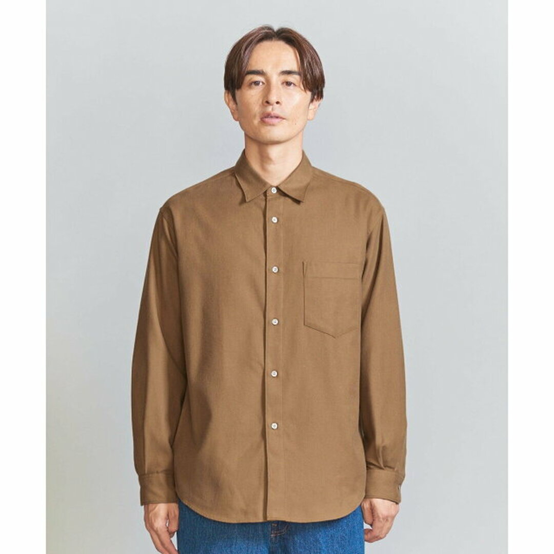 BEAUTY&YOUTH UNITED ARROWS(ビューティアンドユースユナイテッドアローズ)の【MD.BROWN】コットンツイル ネル レギュラーカラー フォルム シャツ その他のその他(その他)の商品写真