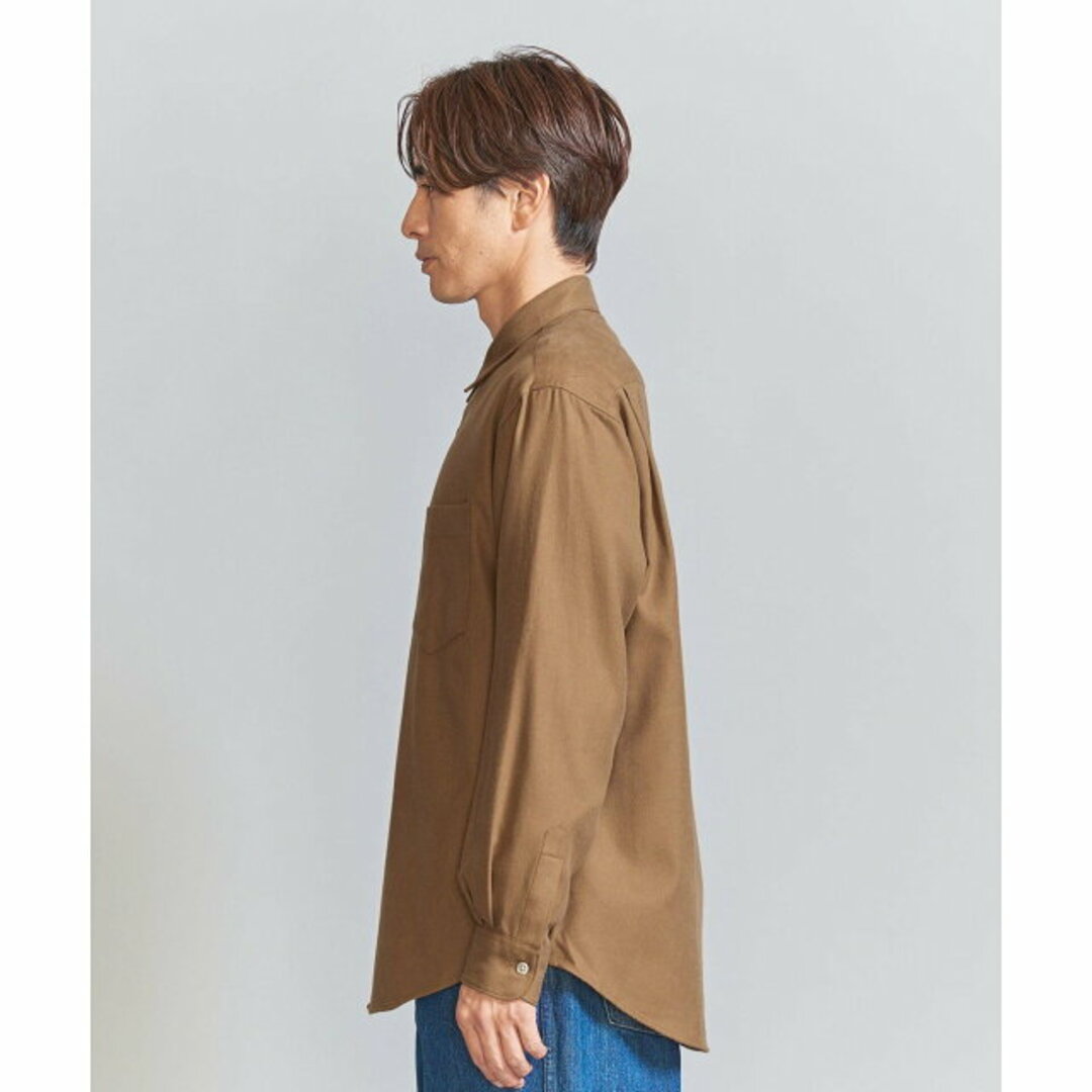 BEAUTY&YOUTH UNITED ARROWS(ビューティアンドユースユナイテッドアローズ)の【MD.BROWN】コットンツイル ネル レギュラーカラー フォルム シャツ その他のその他(その他)の商品写真