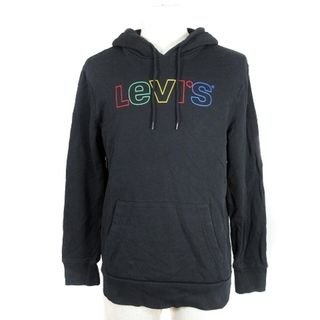 リーバイス(Levi's)のリーバイス パーカー トレーナー プルオーバー 長袖 フード プリント M 黒(その他)