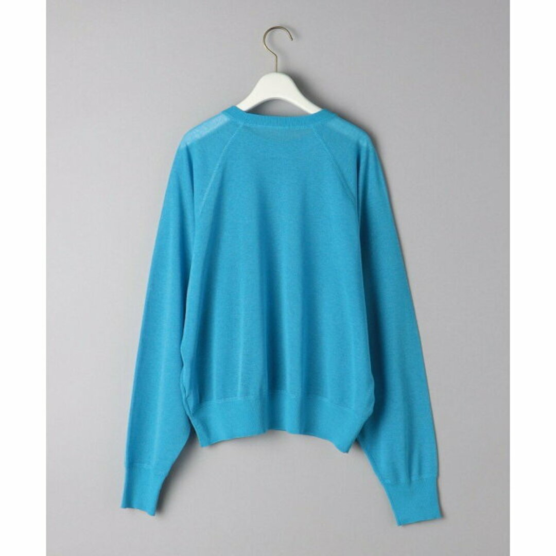 BEAUTY&YOUTH UNITED ARROWS(ビューティアンドユースユナイテッドアローズ)の【TURQUOISE】シアー クルーネック ニット プルオーバー レディースのトップス(ニット/セーター)の商品写真