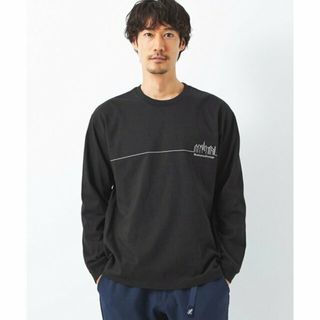 ユナイテッドアローズグリーンレーベルリラクシング(UNITED ARROWS green label relaxing)の【BLACK】【別注】<Manhattan Portage>スカイライン プリント Tシャツ カットソー ロンT(Tシャツ/カットソー(半袖/袖なし))