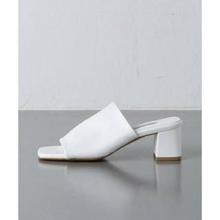 ユナイテッドアローズ(UNITED ARROWS)の【WHITE】ワイドスクエア ミュール(サンダル)