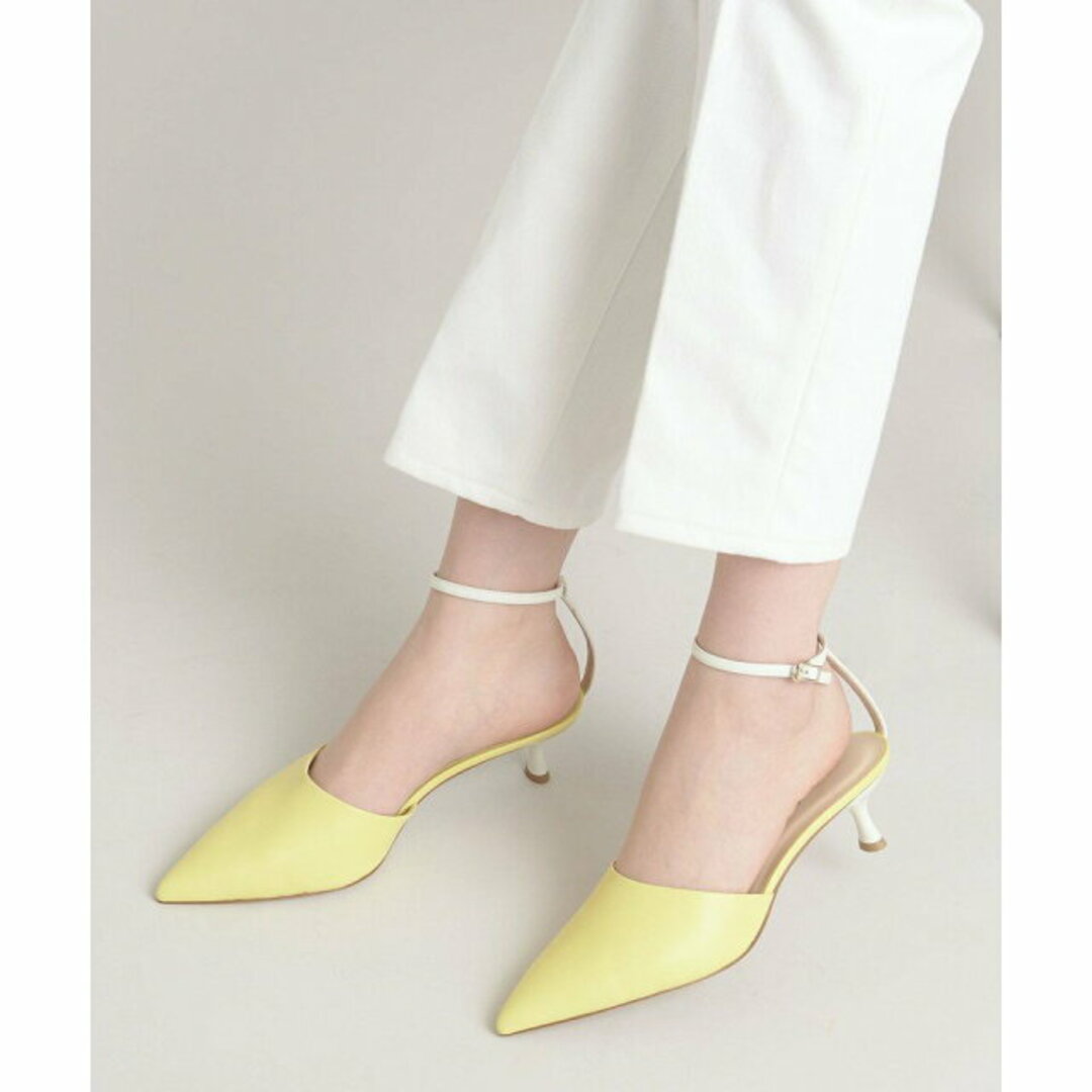 Odette e Odile(オデットエオディール)の【YELLOW】【21.5cm】バックTストラップ パンプス50↓↑ レディースの靴/シューズ(ハイヒール/パンプス)の商品写真